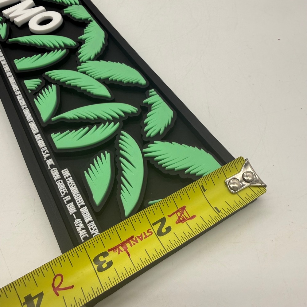Bacardi Bar Mat Runner Sigue Tu Ritmo Black Green Tropical Rum Barware New - Picture 6 of 7